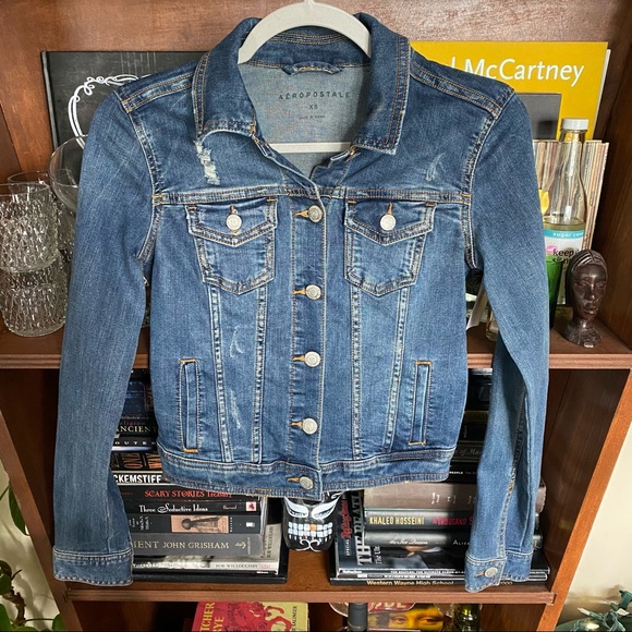 Grateful Dead Patch Aeropostale Jean Jacket size xs - Picture 3 of 4
